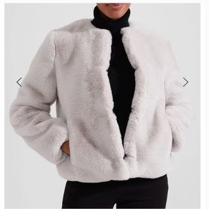 NWOT Ann Taylor Faux Fur Jacket